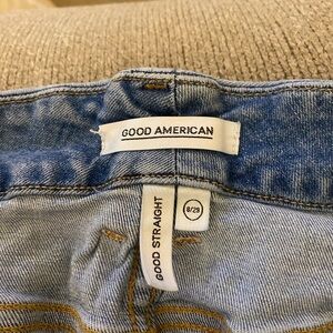 Good American Light Blue Ankle Straight Jeans